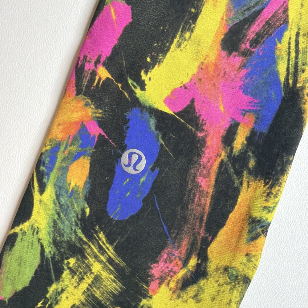 Set of Two Lululemon Wunder Train Leggings 25" Size 2 Multicolor Splatter READ - Picture 12 of 16